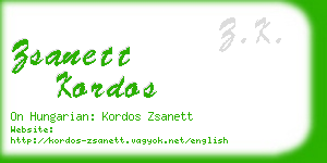 zsanett kordos business card